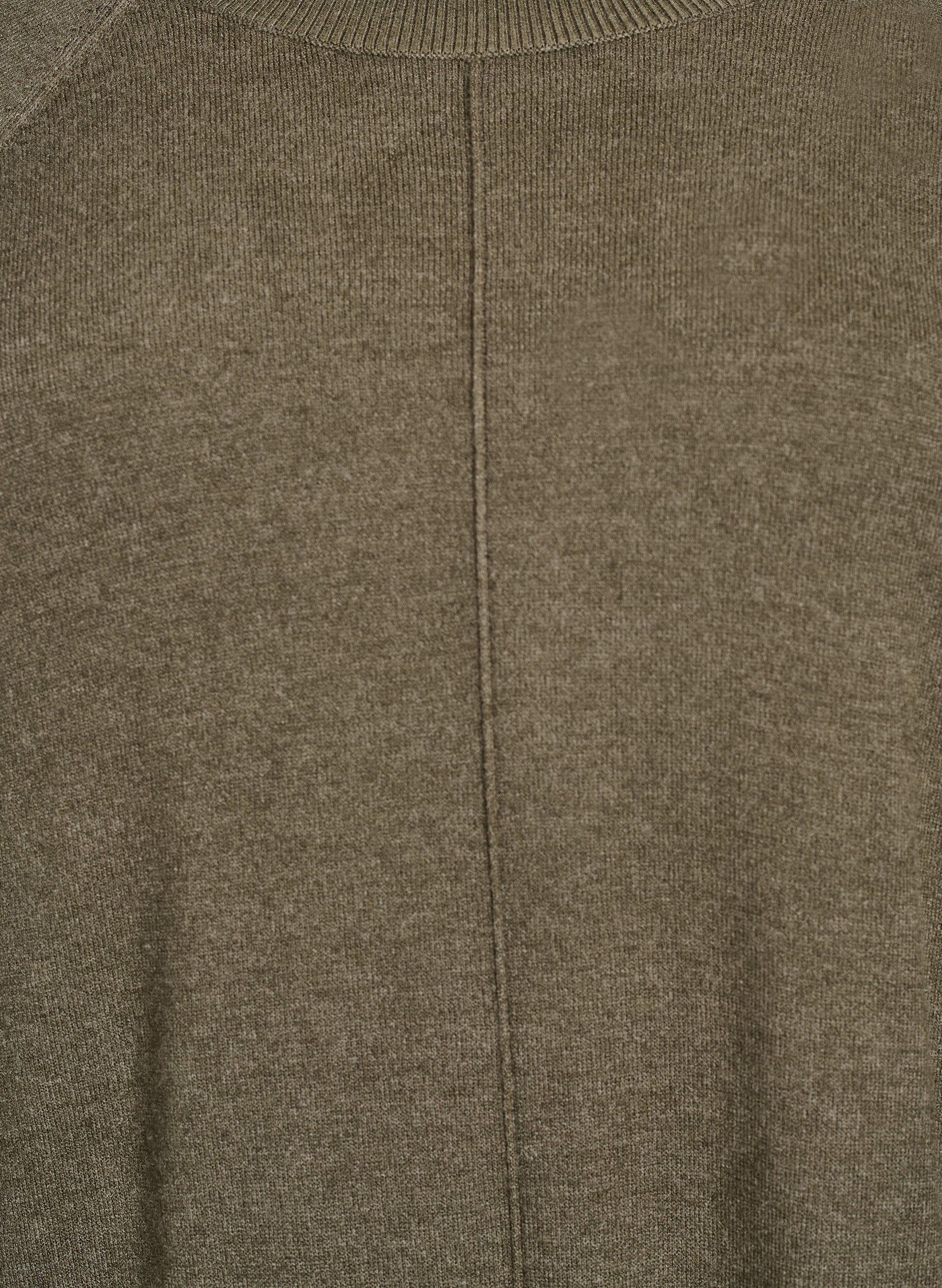 Zizzi Lyhyt neulemekko raglanhihoilla ja keskisaumalla, Vihre&auml;, Packshot image number 2