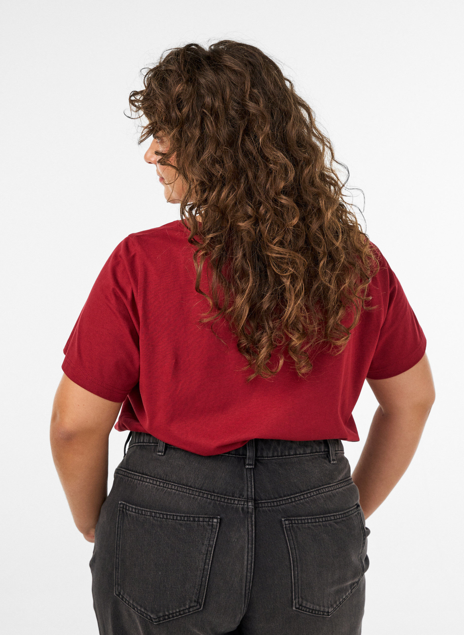 ZizziJoulupaita luomupuuvillasta, Punainen, Model image number 2