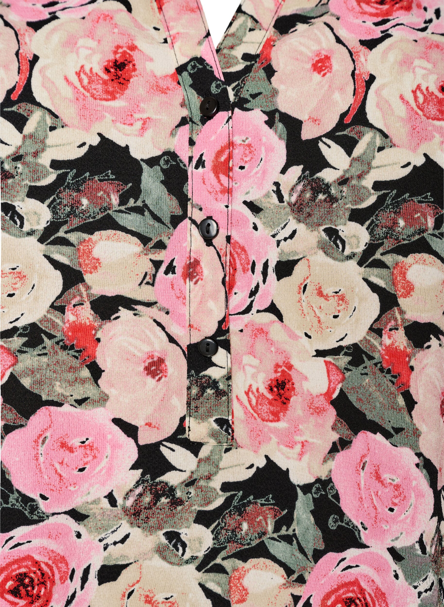 ZizziPusero lyhyill&auml; hihoilla ja v-p&auml;&auml;ntiell&auml;, Vaaleanpunainen, Packshot image number 2