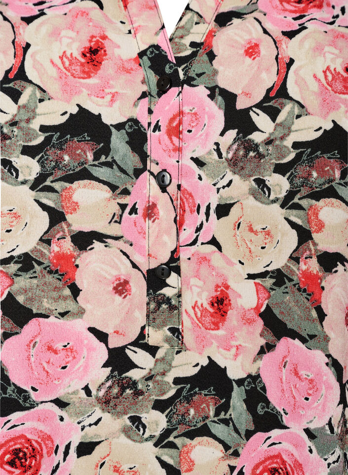 Pusero lyhyill&auml; hihoilla ja v-p&auml;&auml;ntiell&auml;, Vaaleanpunainen, Packshot image number 2