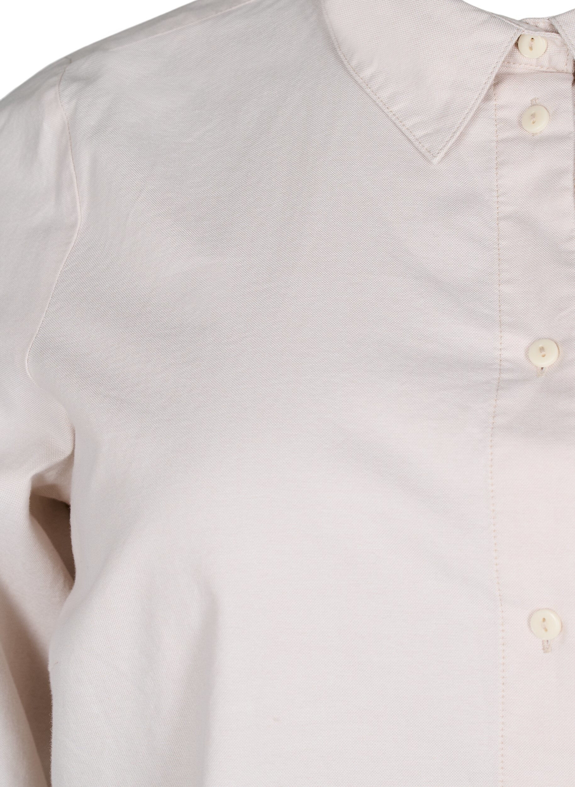 Zizzi Pitk&auml;hihainen puuvillapaita, Beige, Packshot image number 2