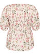 Viskoosipusero smokkauksella ja peplum-efektill&auml;, Vanilja, Packshot image number 1