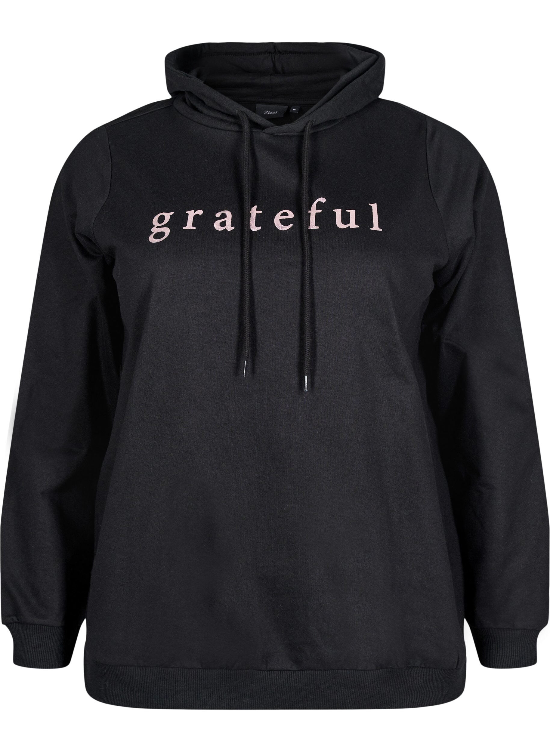 Zizzi Huppari painatuksella, Musta, Packshot image number 0