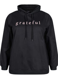 Huppari painatuksella, Musta