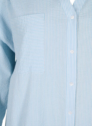 Raidallinen paitamekko puuvillasta, Blue Stripe, Packshot image number 2