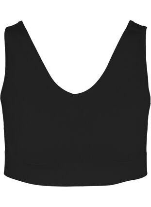 Saumattomat rintaliivit v-pääntiellä, Black, Packshot image number 0