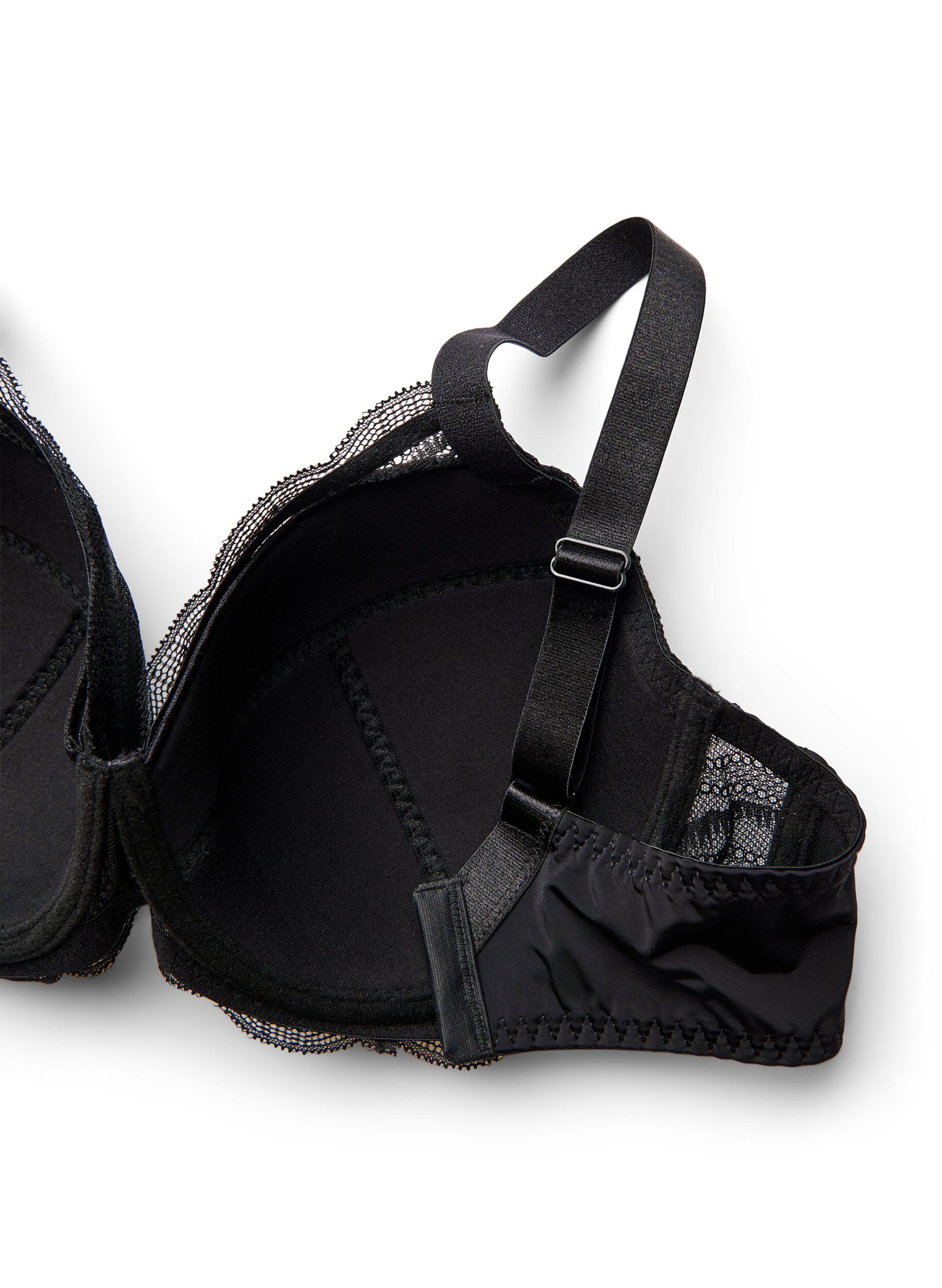 Zizzi Topatut rintaliivit pitsill&auml;, Musta, Packshot image number 3