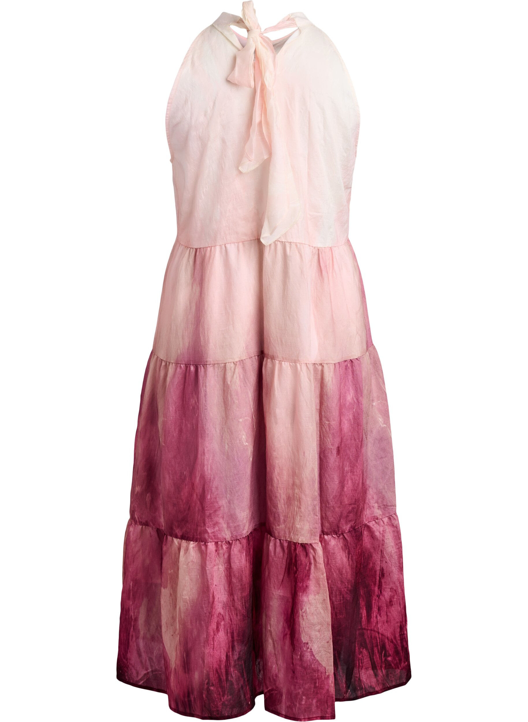 ZizziMidi-halterneck-mekko, Vaaleanpunainen, Packshot image number 1