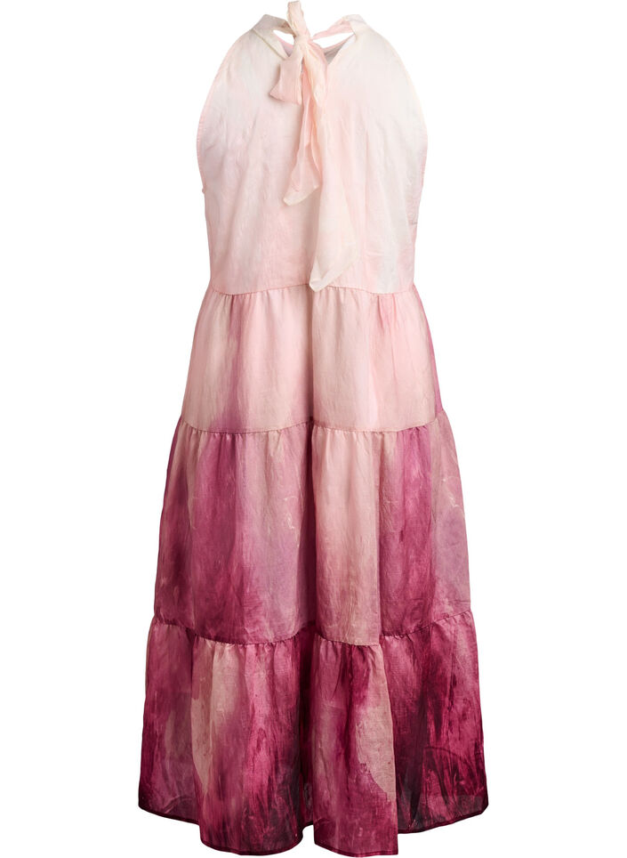 Midi-halterneck-mekko, Vaaleanpunainen, Packshot image number 1