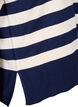 Raidallinen viskoosineule, jossa on ¾-mittaiset hihat, Navy Blazer/Birch, Packshot image number 3