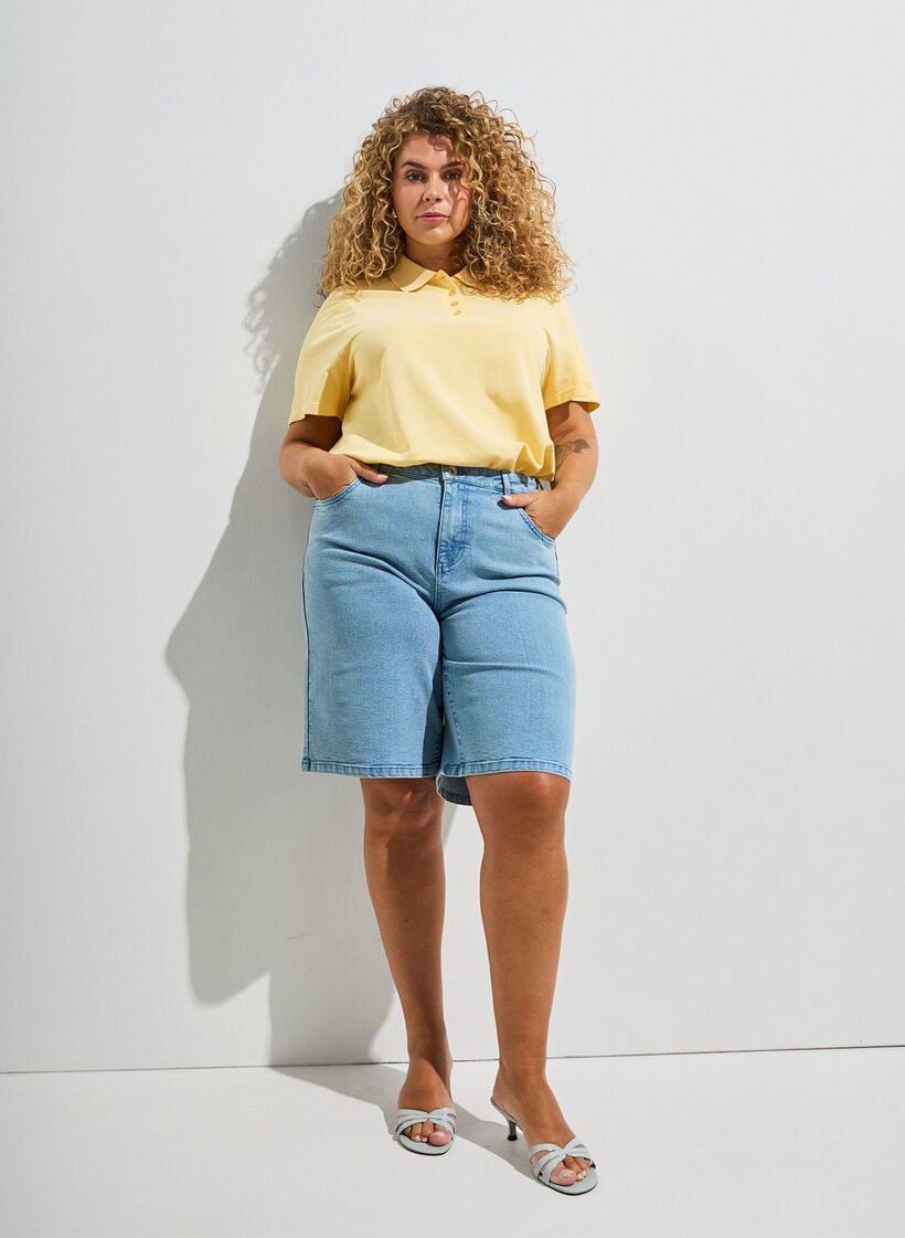 Lyhythihainen pikeepaita, Keltainen, Image image number 0