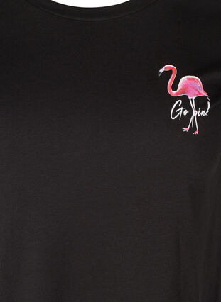 T-paita printillä, Black Flamingo, Packshot image number 2