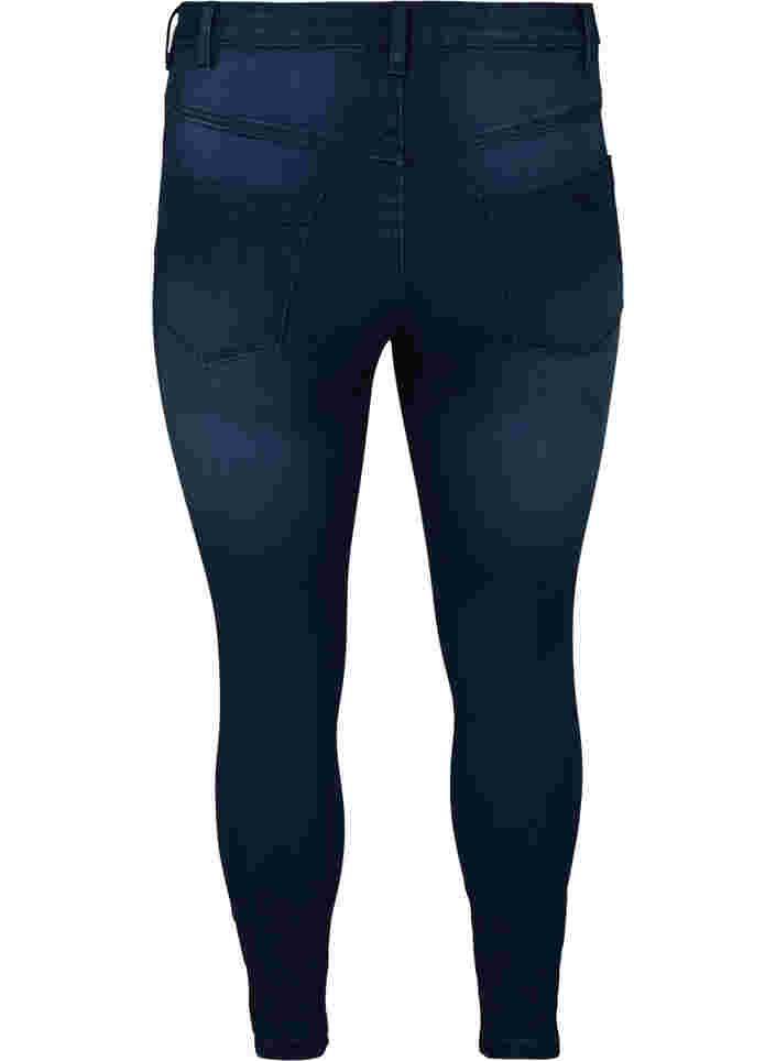 Korkeavyötäröiset super slim Amy farkut, Blue denim, Packshot image number 1
