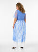 L&auml;pin&auml;kyv&auml; pitsinen midimekko lyhyill&auml; hihoilla, Violetti, Model image number 1