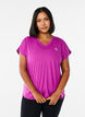 Lyhythihainen treeni-T-paita V-p&auml;&auml;ntiell&auml;, Violetti, Model image number 0