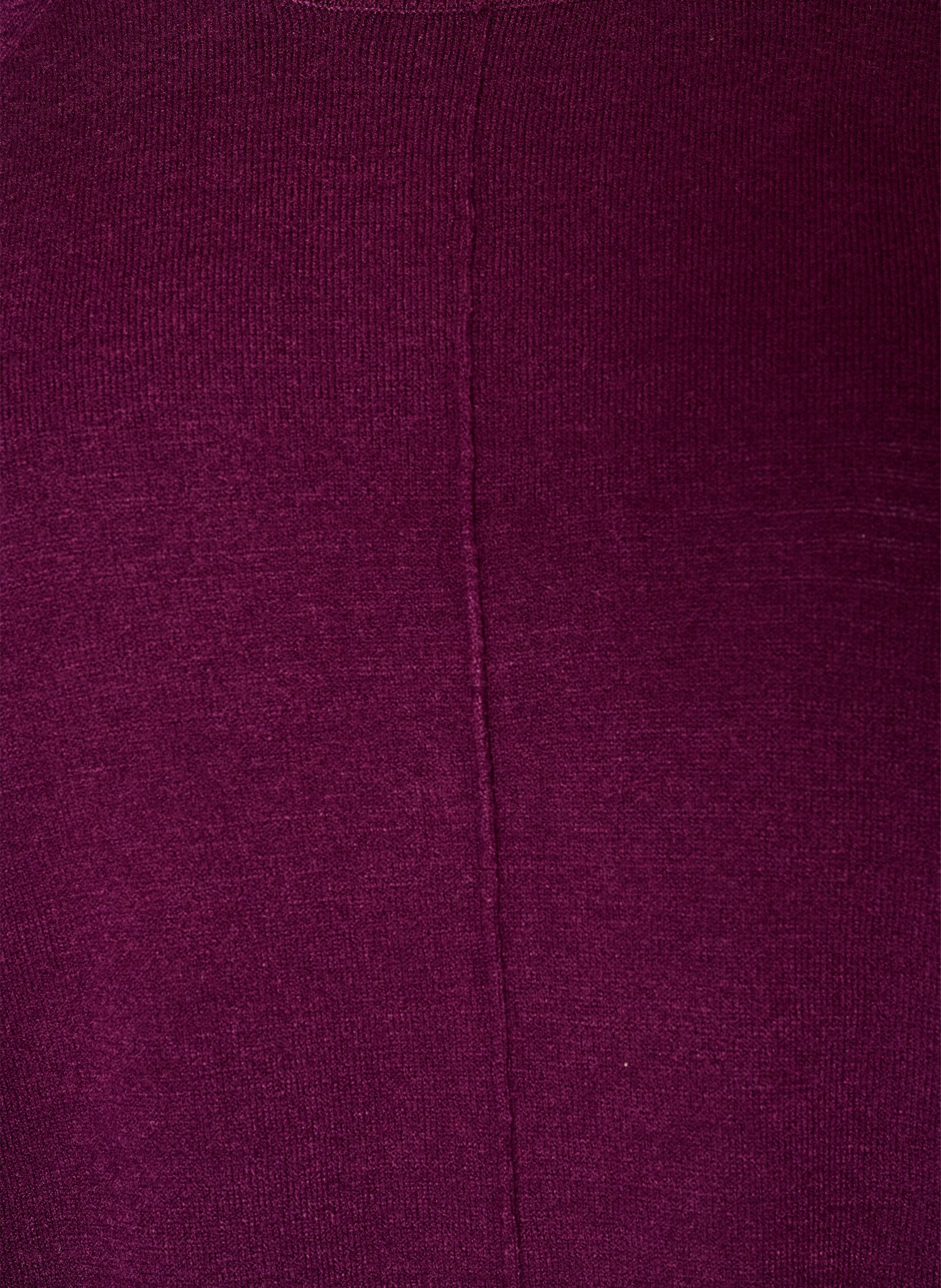 ZizziLyhyt neulemekko raglanhihoilla ja keskisaumalla, Punainen, Packshot image number 2