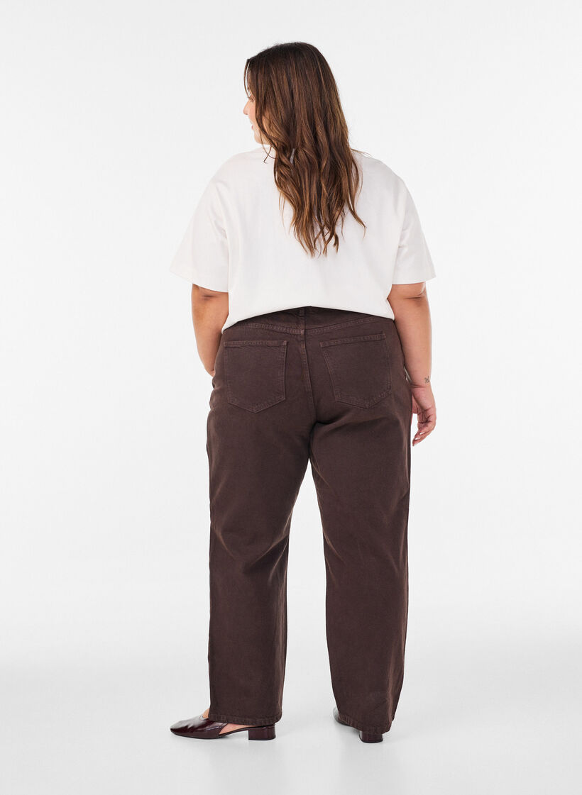 Kiana v&auml;rilliset suorat farkut, Ruskea, Model