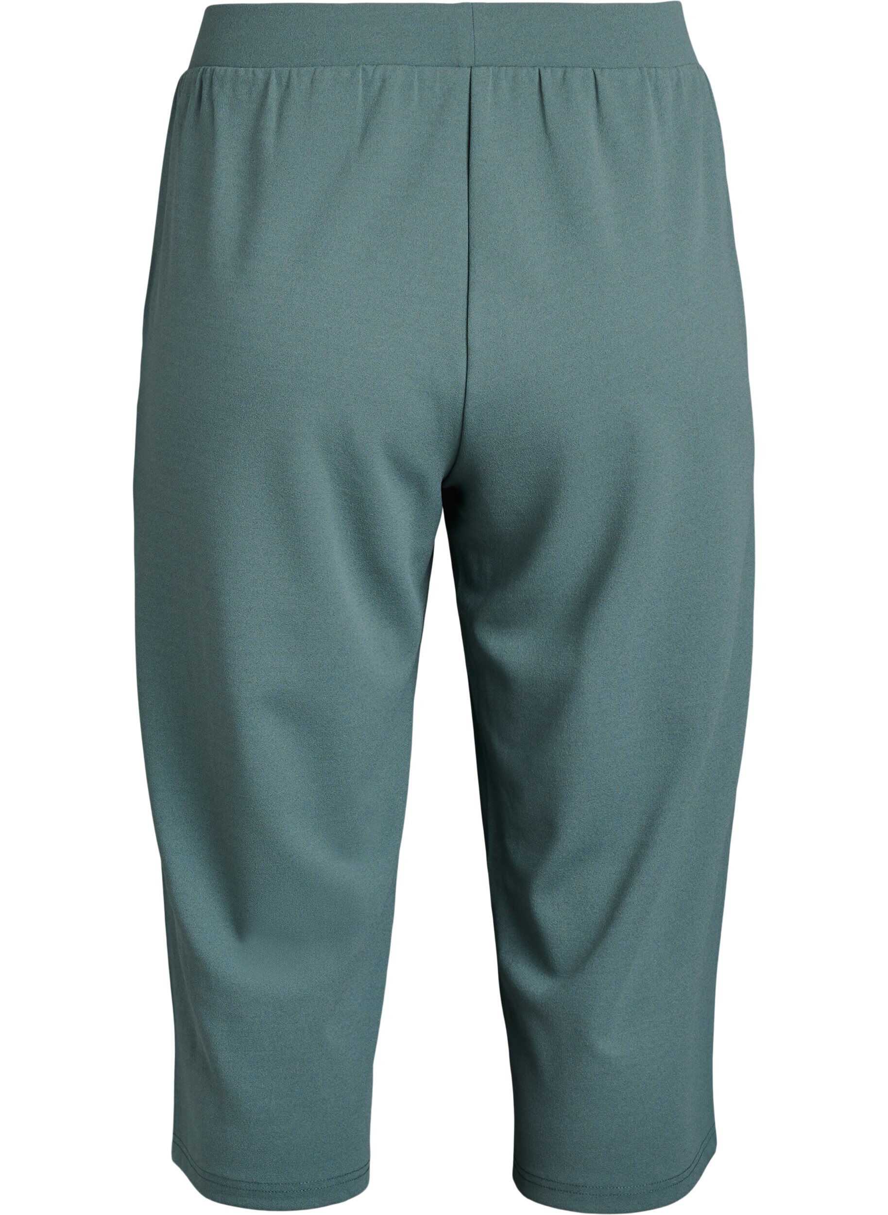 Zizzi Korkeavy&ouml;t&auml;r&ouml;iset polvihousut rennolla istuvuudella, Vihre&auml;, Packshot image number 1