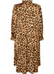 Mekko leopardikuosilla ja r&ouml;yhel&ouml;yksityiskohdilla, Ruskea, Packshot image number 1