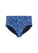 Korkeavy&ouml;t&auml;r&ouml;iset bikinihousut kuosilla, Sininen, Packshot image number 0