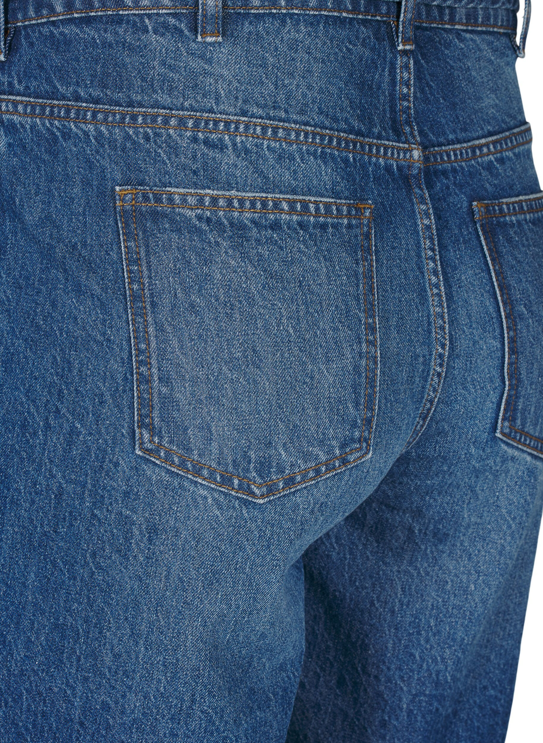 ZizziSlim fit -denimshortsit solmittavalla vy&ouml;ll&auml;, Sininen, Packshot image number 3