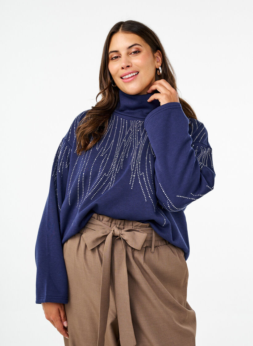 Paita korkealla kauluksella ja strassikoristeilla, Naval Academy, Model image number 0