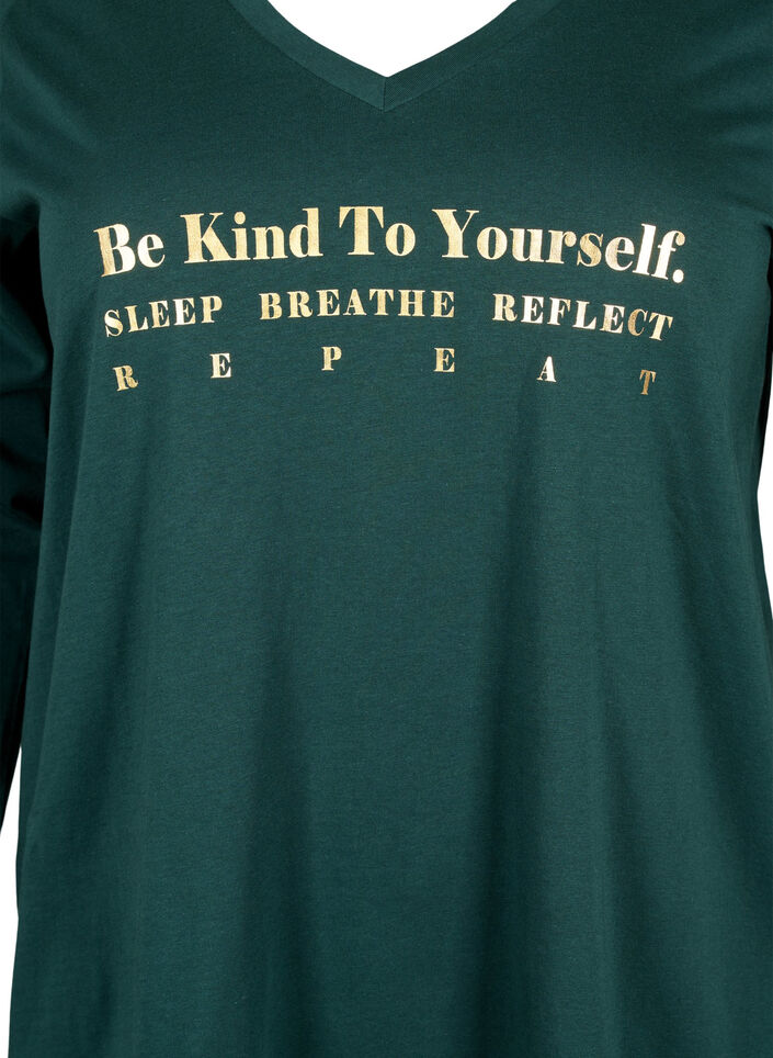 Puuvillainen y&ouml;paita tekstipainatuksella, Scarab, Packshot image number 2