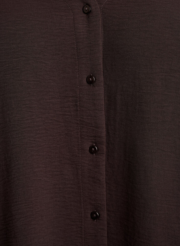 V-aukkoinen paitapusero 3/4-hihoilla, Ruskea, Packshot image number 2
