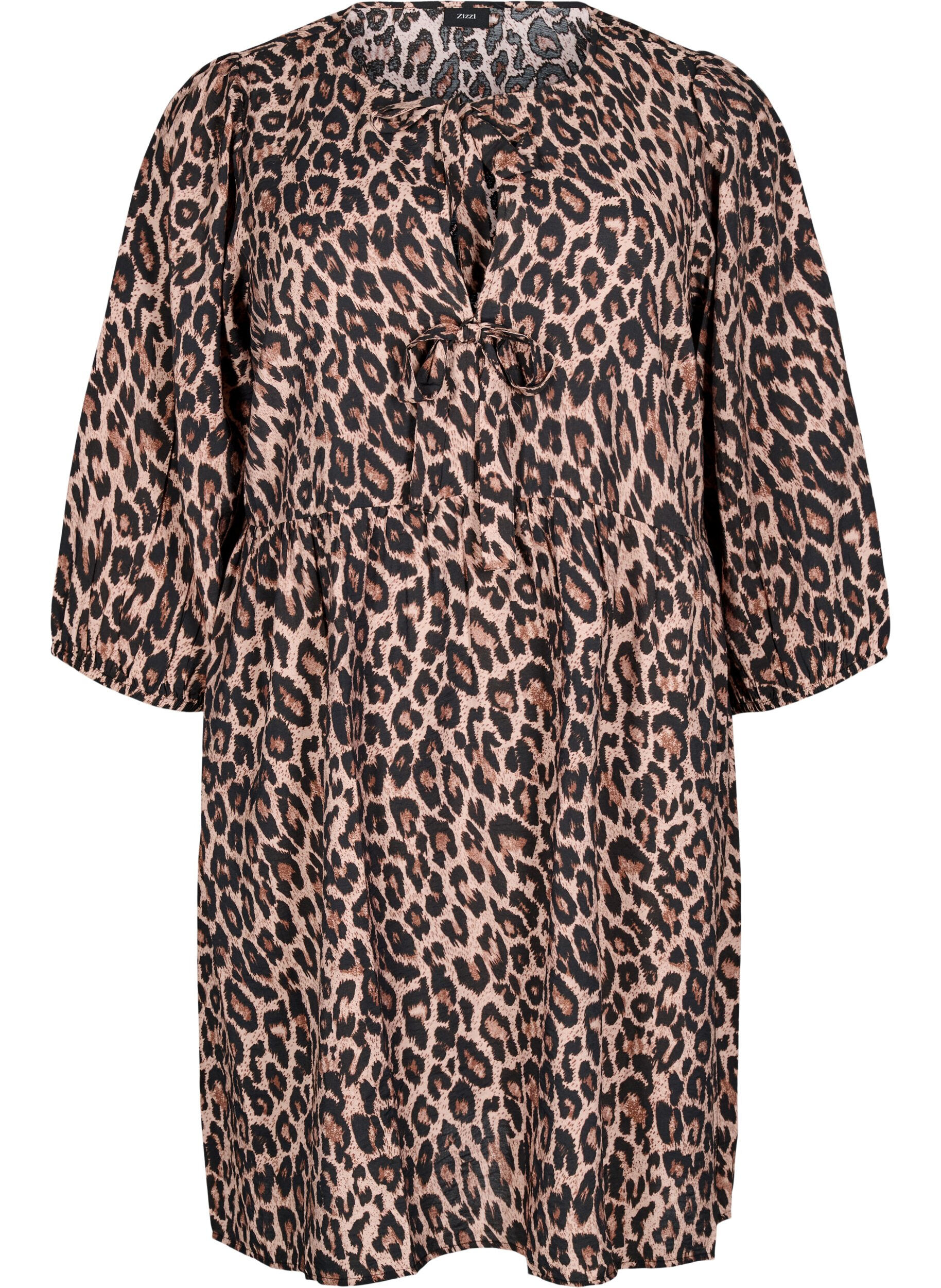 Zizzi Mekko ruseteilla ja 3/4-hihoilla, LEO AOP, Packshot image number 0