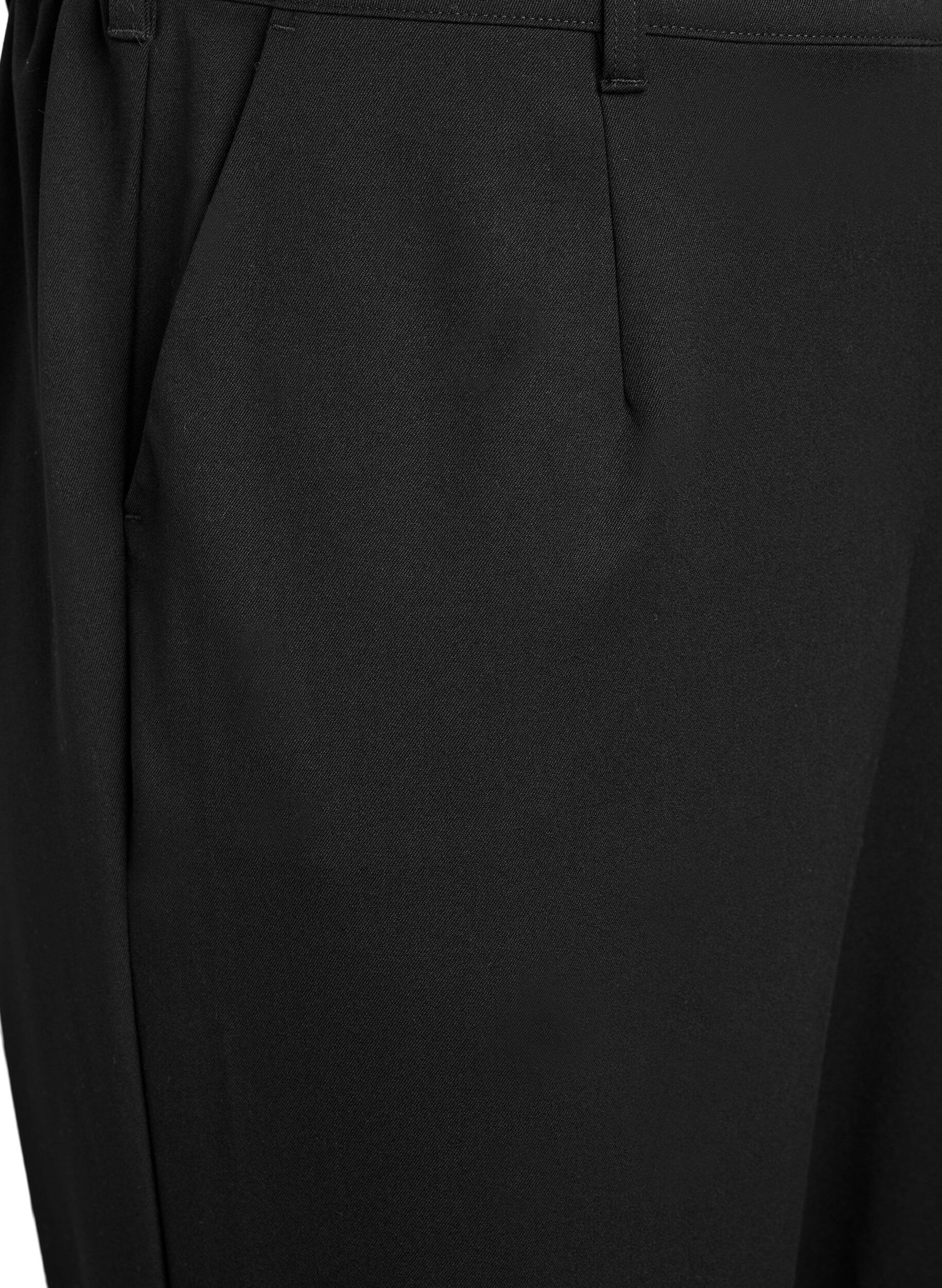 Zizzi Housut, joissa on korkea vy&ouml;t&auml;r&ouml; ja joustava takaosa, Musta, Packshot image number 2