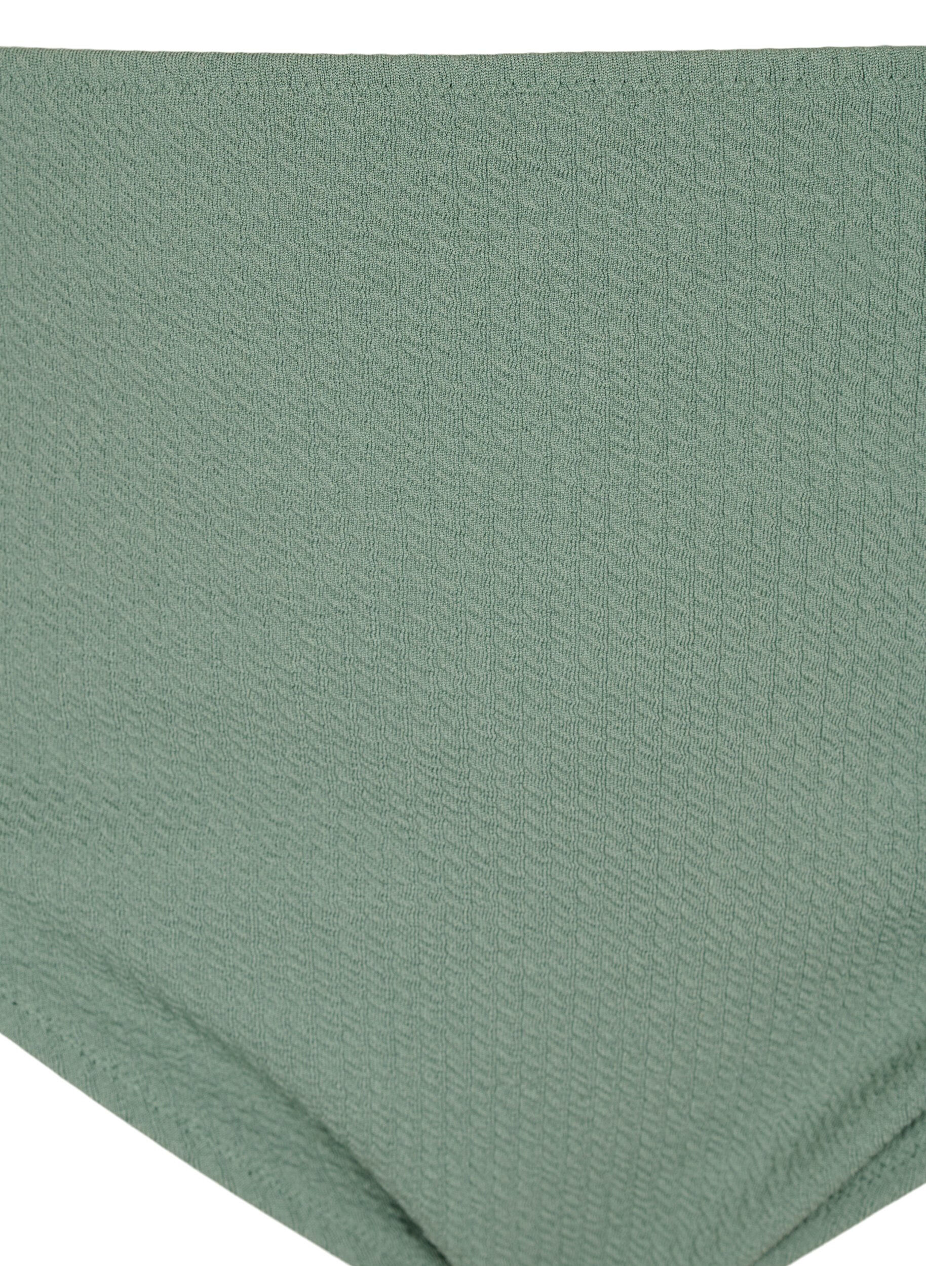 Zizzi Bikinialaosa krepatulla tekstuurilla, Vihre&auml;, Packshot image number 2