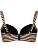 Kaarituelliset bikiniyl&auml;osa kuosilla, Ruskea, Packshot image number 1