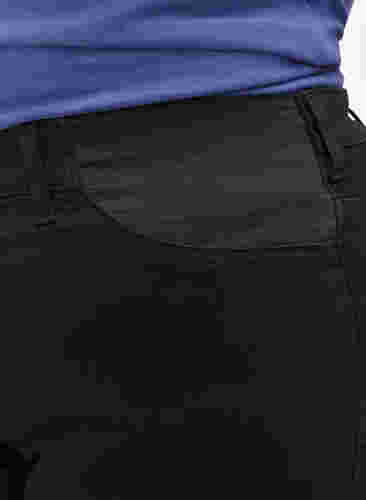 Super slim Amy-farkut joustavalla vyötäröllä, Black, Model image number 2