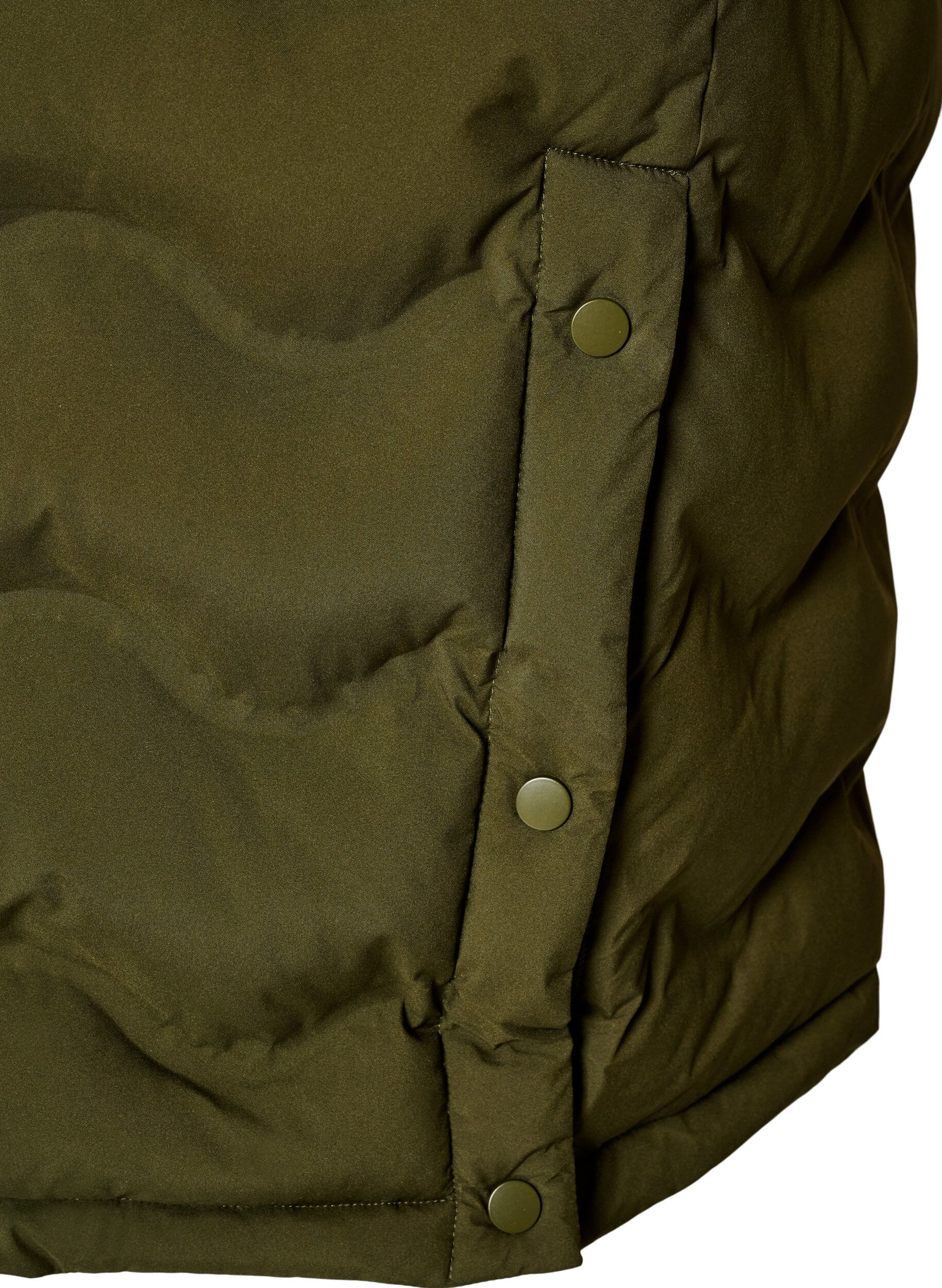 ZizziPitk&auml; hupullinen toppatakki aaltoilevalla kuosilla, Vihre&auml;, Packshot image number 4