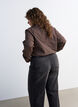 Ruudullinen paita strasseilla, Ruskea, Model image number 2