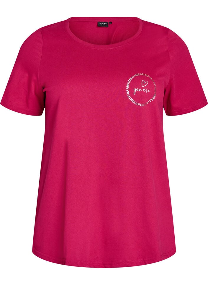 FLASH - T-paita printill&auml;, Punainen, Packshot image number 0