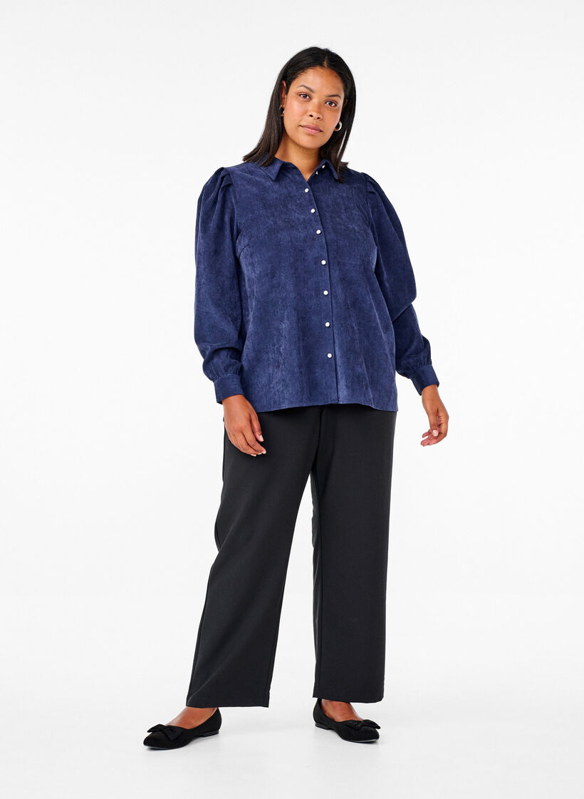 Samettipaita strassinapeilla, Medieval Blue, Model image number 2