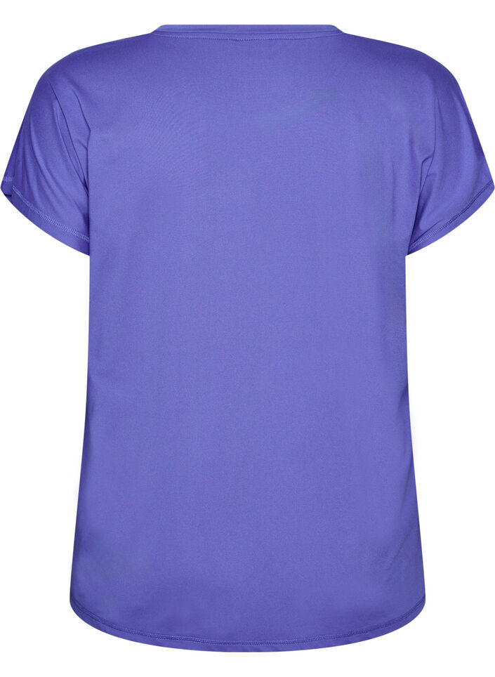 Yksiv&auml;rinen treeni-T-paita, Sininen, Packshot image number 1