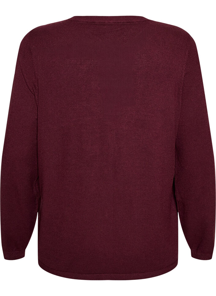 Neuletakki py&ouml;reill&auml; napeilla, Punainen, Packshot image number 1