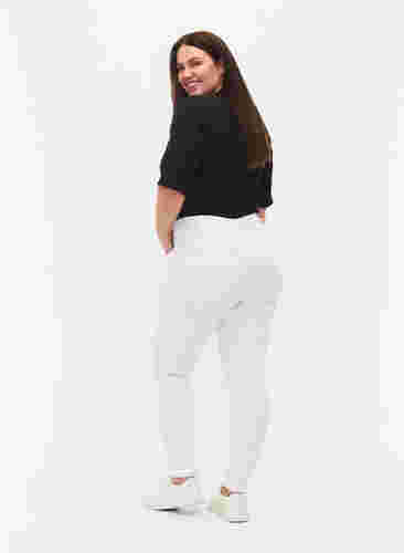 Super slim Amy-farkut korkealla vyötäröllä, White, Model image number 1