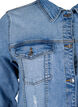 Lyhyt puuvillainen farkkutakki, Light blue denim, Packshot image number 2