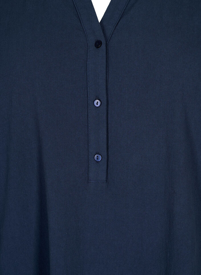 FLASH - Lyhythihainen midimekko puuvillasta, Navy Blazer, Packshot image number 2