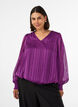 Raidallinen pusero pallomaisella muodolla, Violetti, Model image number 0
