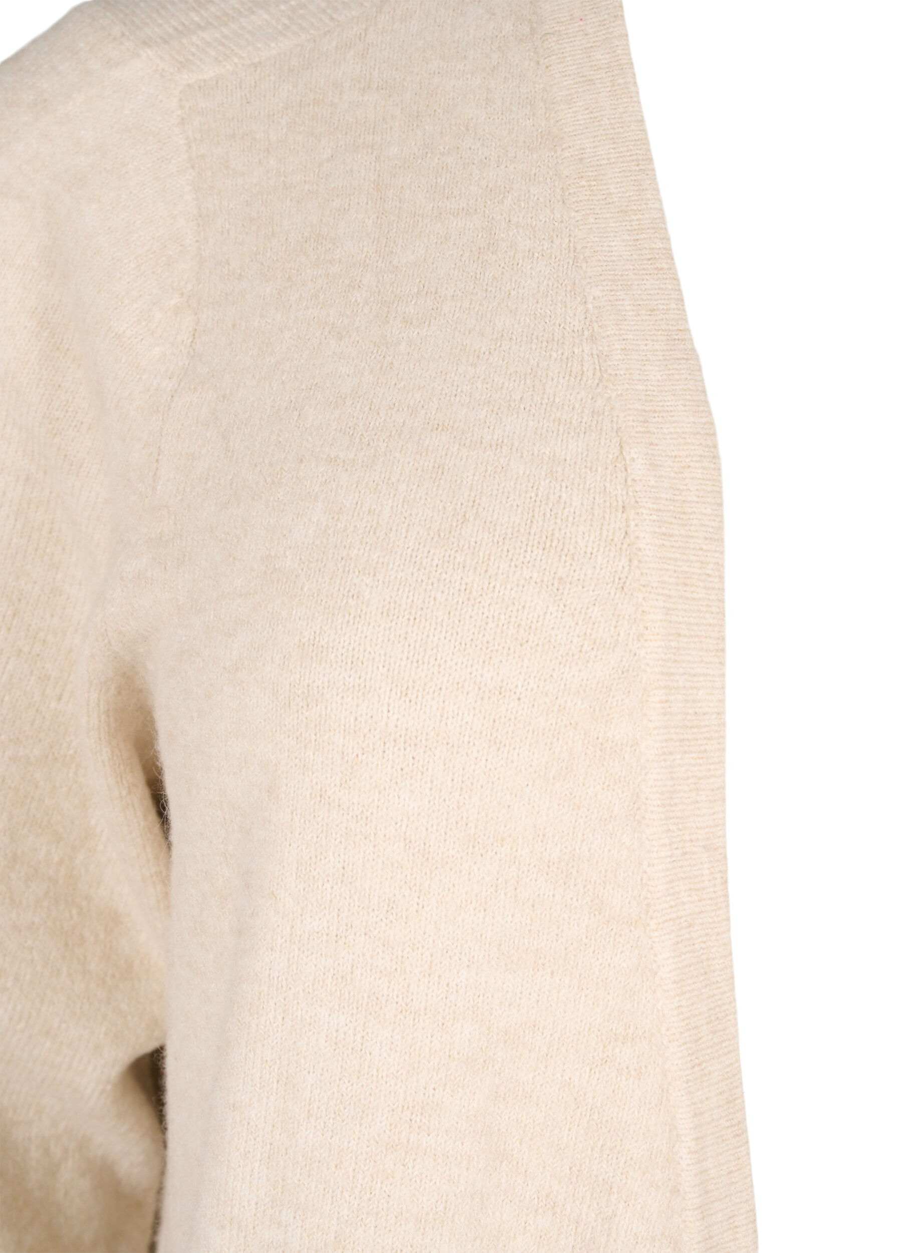 ZizziJoustinneuletakki taskuilla, Beige, Packshot image number 2