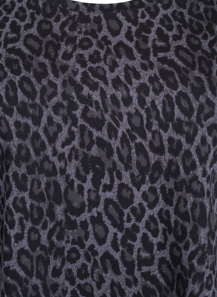 Pyöreäkauluksinen T-paita, jossa kauttaaltaan printti, Harmaa, Packshot image number 2