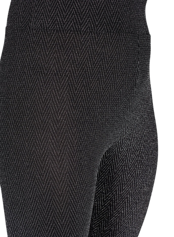 Glitterkuviolliset leggingsit, Silver ZigZagShimmer, Packshot image number 2