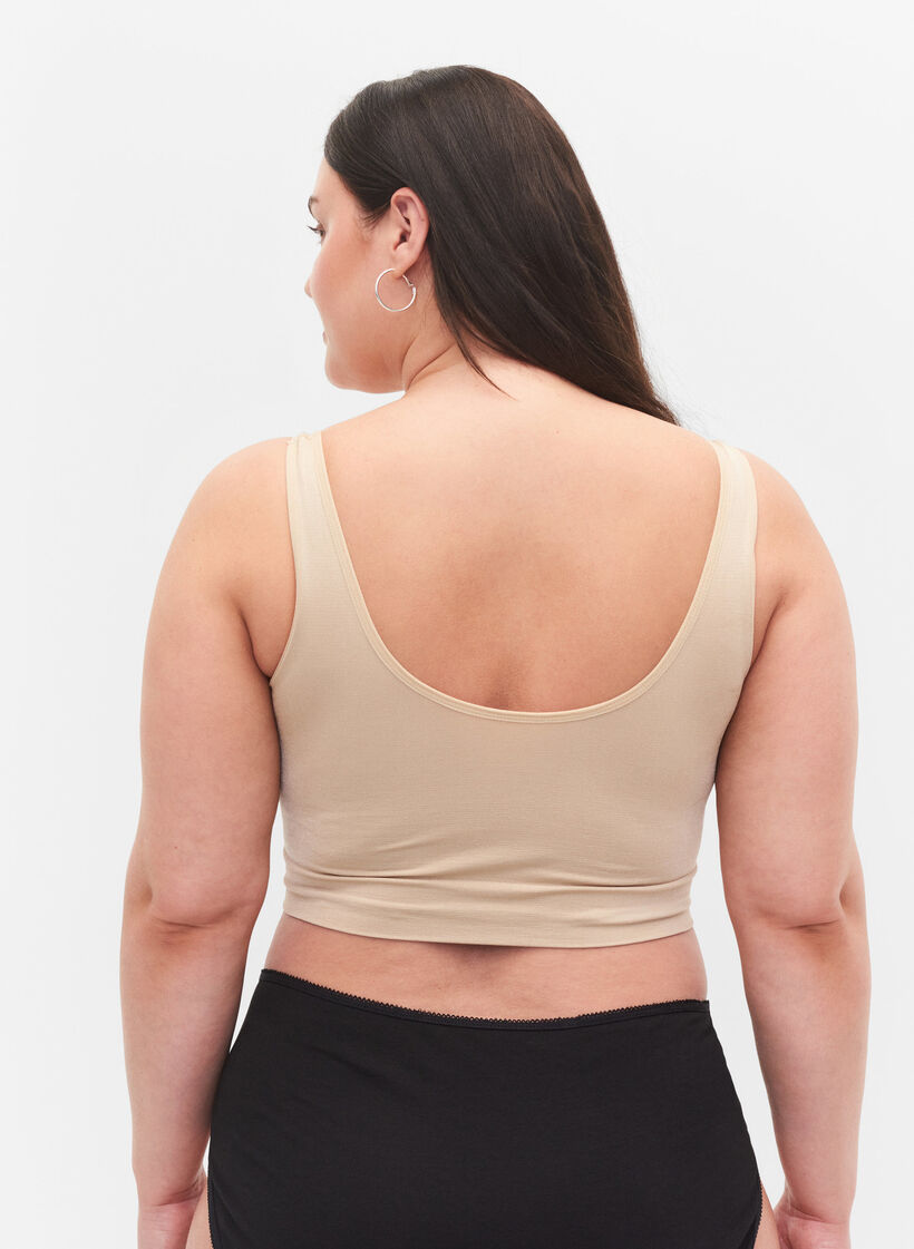 Pehme&auml;t rintaliivit ilman toppausta, Beige, Model image number 1