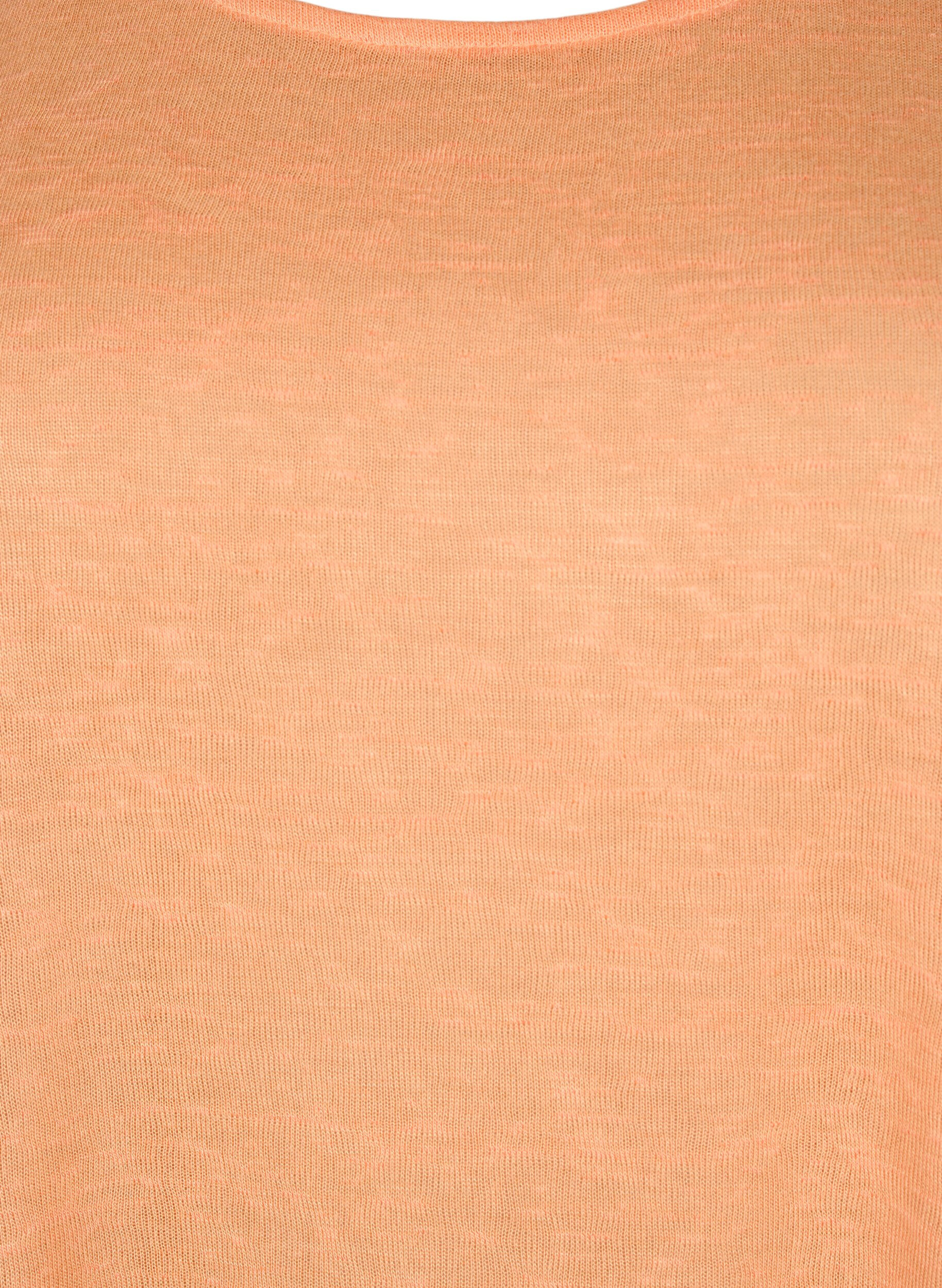 Zizzi Toppi tekstuurilla ja py&ouml;re&auml;ll&auml; p&auml;&auml;ntiell&auml;, Mock Orange, Packshot image number 2