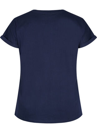 Puuvillainen t-paita broderi anglaisella, Navy Blazer, Packshot image number 1