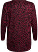 Leopardikuvioinen pusero pitk&auml;ll&auml; hihalla, Tumma Bordeaux, Packshot image number 1